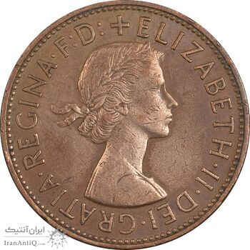 سکه 1 پنی 1966 الیزابت دوم - EF40 - انگلستان