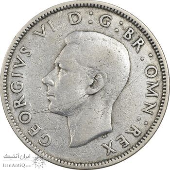 سکه 2 شیلینگ 1941 جرج ششم - EF40 - انگلستان