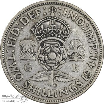 سکه 2 شیلینگ 1941 جرج ششم - EF40 - انگلستان