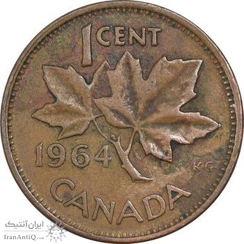 سکه 1 سنت 1964 الیزابت دوم - EF40 - کانادا