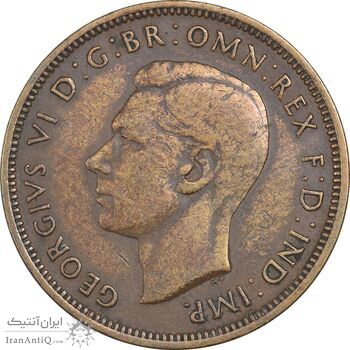 سکه 1/2 پنی 1947 جرج ششم - EF40 - انگلستان