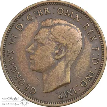 سکه 1/2 پنی 1947 جرج ششم - EF40 - انگلستان
