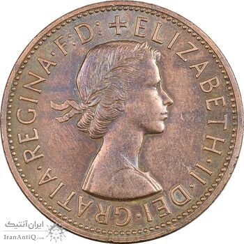 سکه 1 پنی 1967 الیزابت دوم - AU55 - انگلستان