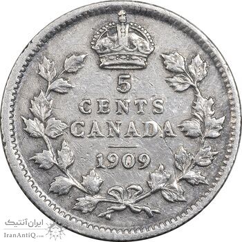 سکه 5 سنت 1909 ادوارد هفتم - EF40 - کانادا سکه 5 سنت 1909 ادوارد هفتم - EF40 - کانادا
