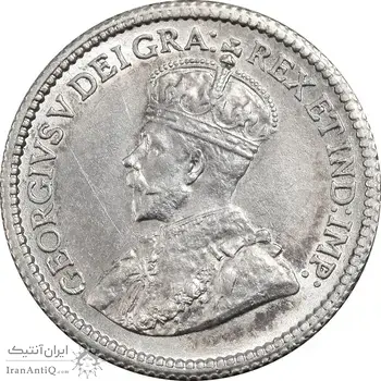 سکه 5 سنت 1912 جرج پنجم - MS62 - کانادا