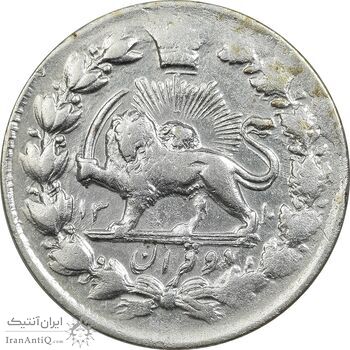 سکه 2 قران 1310 (مکرر پشت سکه) - EF40 - ناصرالدین شاه