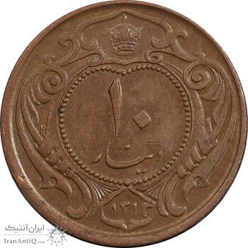 سکه 10 دینار 1314 مس - AU58 - رضا شاه سکه 10 دینار 1314 مس - AU58 - رضا شاه