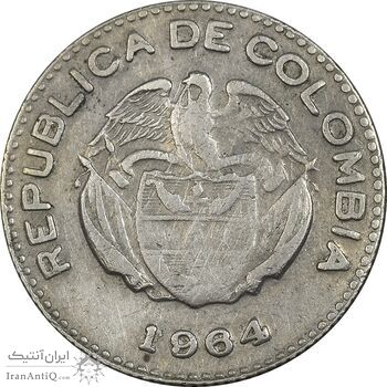 سکه 10 سنتاوو 1964 جمهوری - VF35 - کلمبیا