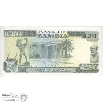 اسکناس 20 کواچا بدون تاریخ (1989-1991) جمهوری - تک - UNC63 - زامبیا