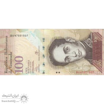 اسکناس 100 بولیوار 2013 جمهوری بولیواری - تک - UNC63 - ونزوئلا