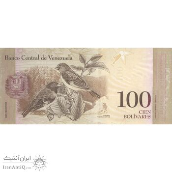 اسکناس 100 بولیوار 2013 جمهوری بولیواری - تک - UNC63 - ونزوئلا