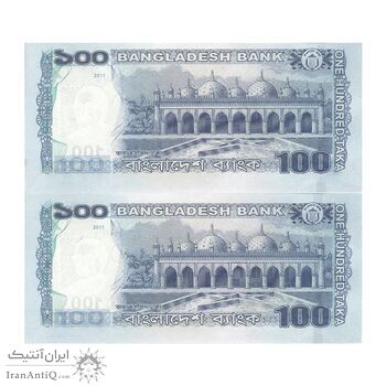 اسکناس 100 تاکا 2011 جمهوری خلق - جفت - UNC63 - بنگلادش