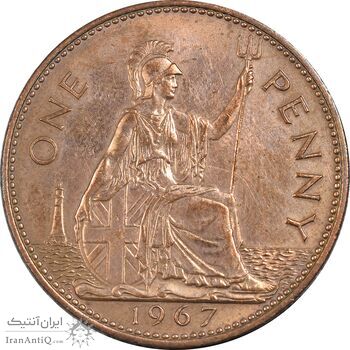 سکه 1 پنی 1967 الیزابت دوم - EF45 - انگلستان