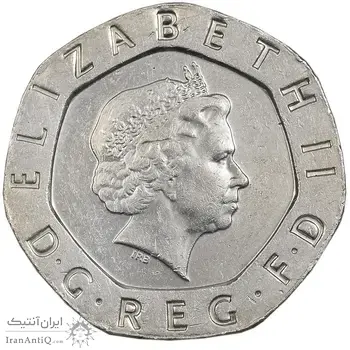سکه 20 پنس 2005 الیزابت دوم - EF45 - انگلستان