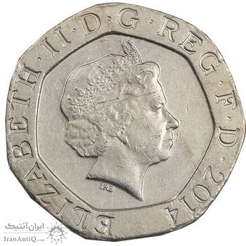 سکه 20 پنس 2014 الیزابت دوم - EF45 - انگلستان