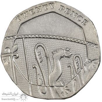 سکه 20 پنس 2014 الیزابت دوم - EF45 - انگلستان