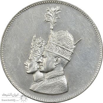 مدال نقره یادبود تاجگذاری 1346 - AU - محمد رضا شاه