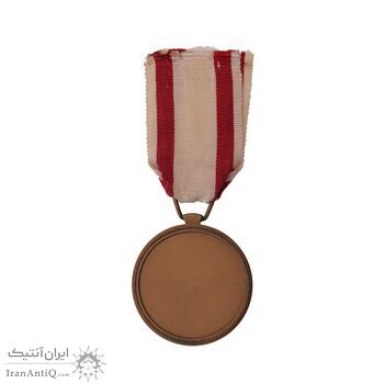 مدال پیش آهنگی (آماده باش) با روبان فابریک - UNC - محمد رضا شاه