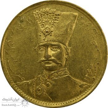 سکه طلا 1 تومان تصویری 1297 - AU55 - ناصرالدین شاه