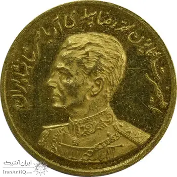 مدال طلا یادبود گارد شاهنشاهی - نوروز 1351 - MS63 - محمد رضا شاه