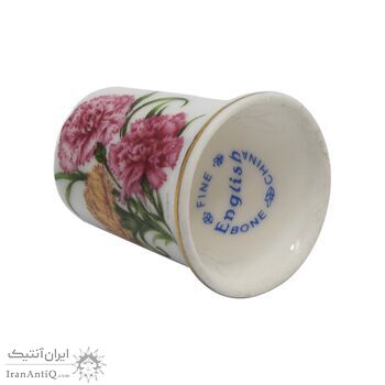 انگشتانه چینی قدیمی طرح گل - کد 005786
