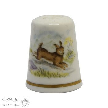 انگشتانه چینی قدیمی طرح خرگوش - کد 005790