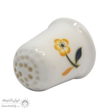 انگشتانه چینی قدیمی طرح گل - کد 005791