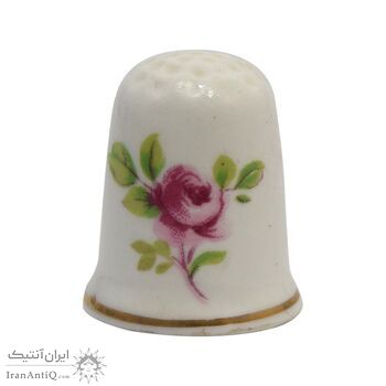 انگشتانه چینی قدیمی طرح گل - کد 005792