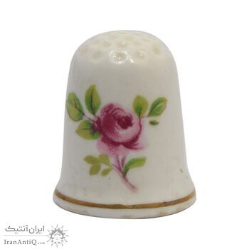 انگشتانه چینی قدیمی طرح گل - کد 005792