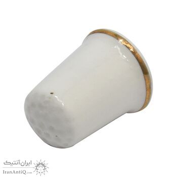 انگشتانه چینی قدیمی طرح گل و مرغ - کد 005795