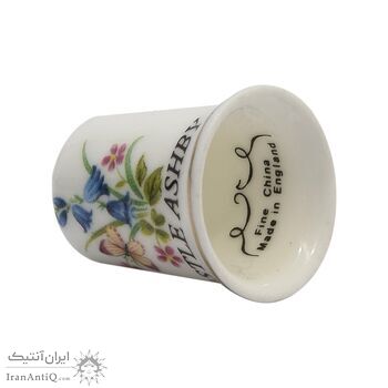 انگشتانه چینی قدیمی طرح گل و پروانه - کد 005805