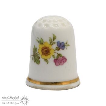 انگشتانه چینی قدیمی طرح گل - کد 005808