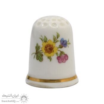 انگشتانه چینی قدیمی طرح گل - کد 005808