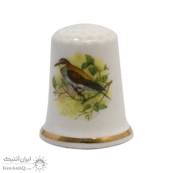 انگشتانه چینی قدیمی طرح پرنده - کد 005812