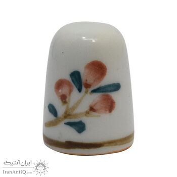 انگشتانه چینی قدیمی طرح گل - کد 005839