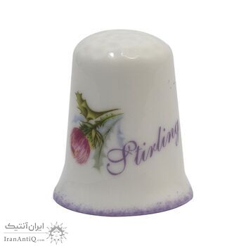 انگشتانه چینی قدیمی طرح گل - کد 005843