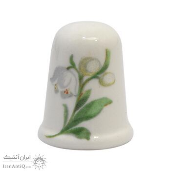 انگشتانه چینی قدیمی طرح گل - کد 005844
