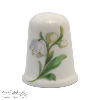 انگشتانه چینی قدیمی طرح گل - کد 005844