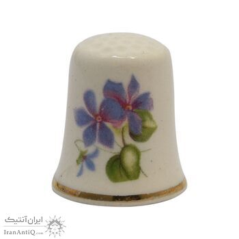 انگشتانه چینی قدیمی طرح گل - کد 005845