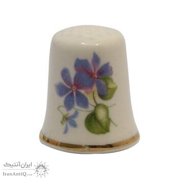 انگشتانه چینی قدیمی طرح گل - کد 005845
