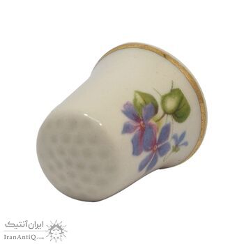 انگشتانه چینی قدیمی طرح گل - کد 005845