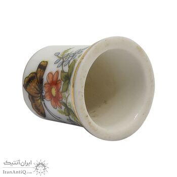 انگشتانه چینی قدیمی طرح گل و پروانه - کد 005846 انگشتانه چینی قدیمی طرح گل و پروانه - کد 005846