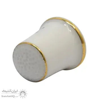 انگشتانه چینی قدیمی طرح گل و پروانه - کد 005846