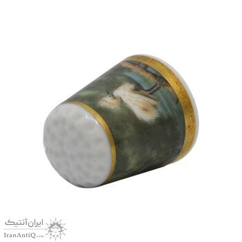 انگشتانه چینی قدیمی طرح پرنده - کد 005847