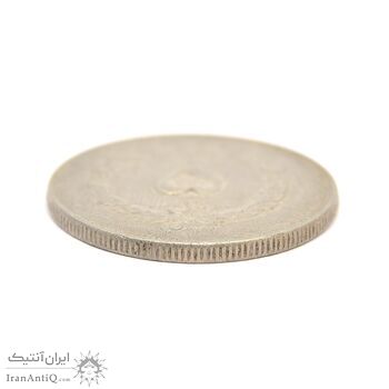 سکه 5 ریال 1332 مصدقی (چرخش 75 درجه) - VF35 - محمد رضا شاه