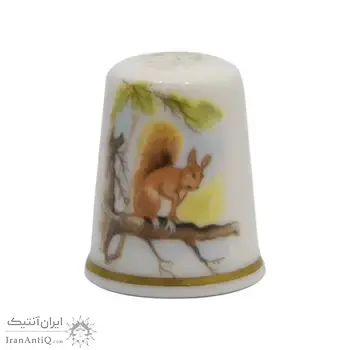 انگشتانه چینی قدیمی طرح سنجاب - کد 005787