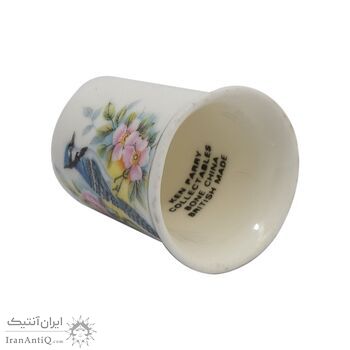 انگشتانه چینی قدیمی طرح گل و مرغ - کد 005789