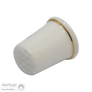 انگشتانه چینی قدیمی طرح گل و مرغ - کد 005789