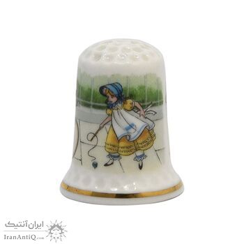 انگشتانه چینی قدیمی طرح کودکان - کد 005794