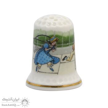 انگشتانه چینی قدیمی طرح کودکان - کد 005794